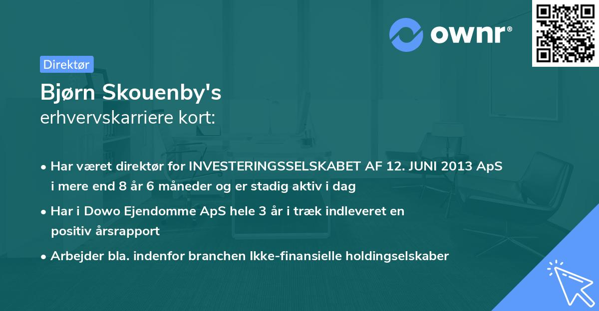 Bjørn Skouenby's erhvervskarriere kort