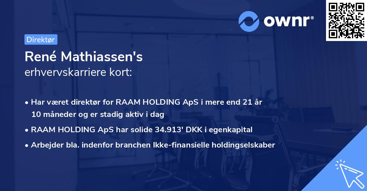 René Mathiassen's erhvervskarriere kort