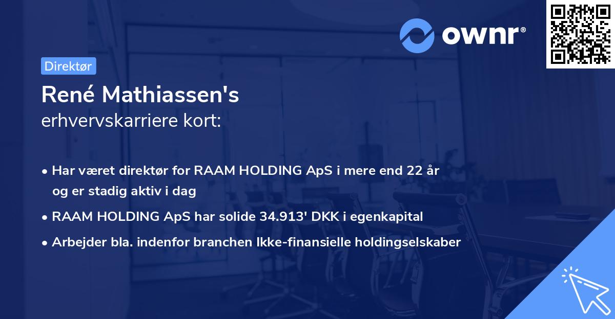 René Mathiassen's erhvervskarriere kort