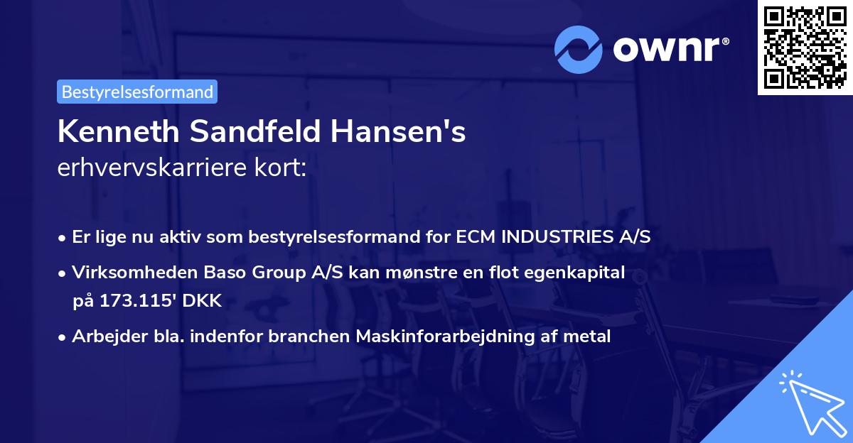 Kenneth Sandfeld Hansen's erhvervskarriere kort