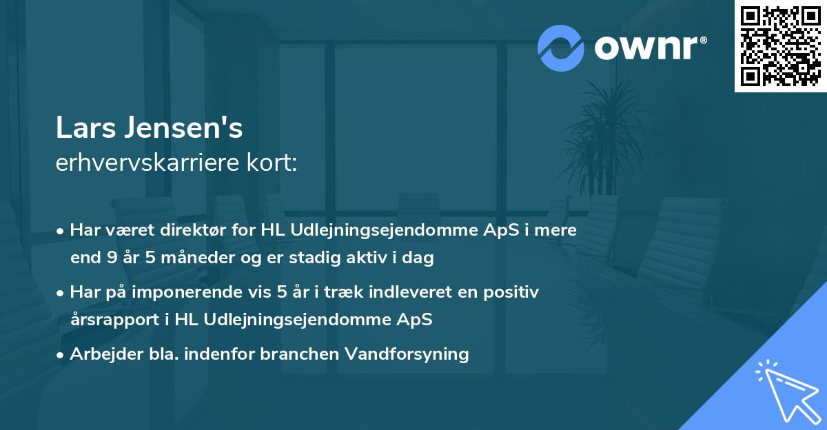 Lars Jensen's erhvervskarriere kort