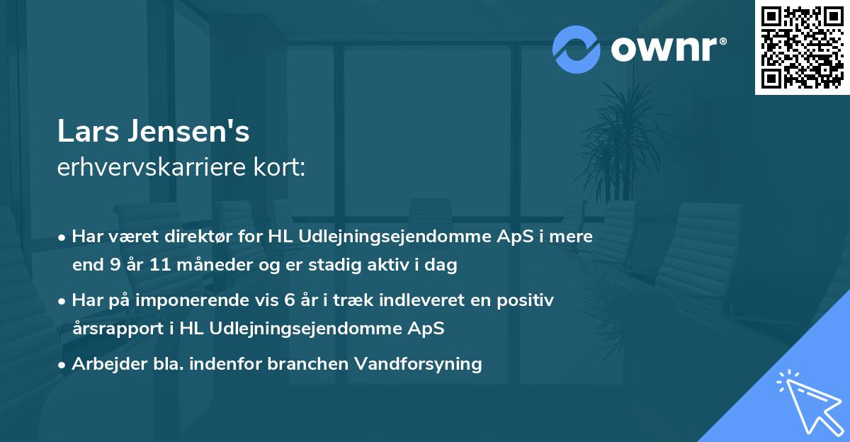 Lars Jensen's erhvervskarriere kort