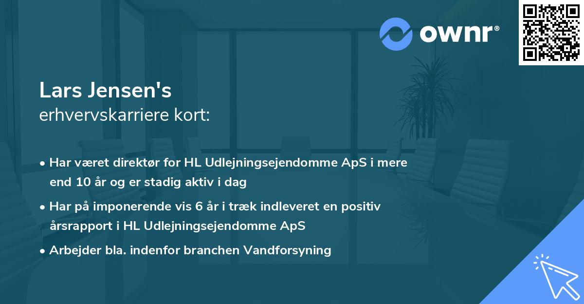 Lars Jensen's erhvervskarriere kort