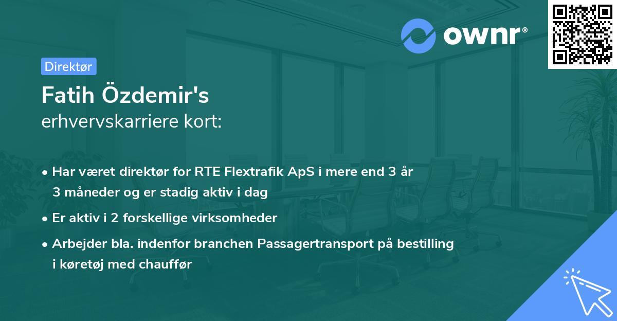 Fatih Özdemir's erhvervskarriere kort