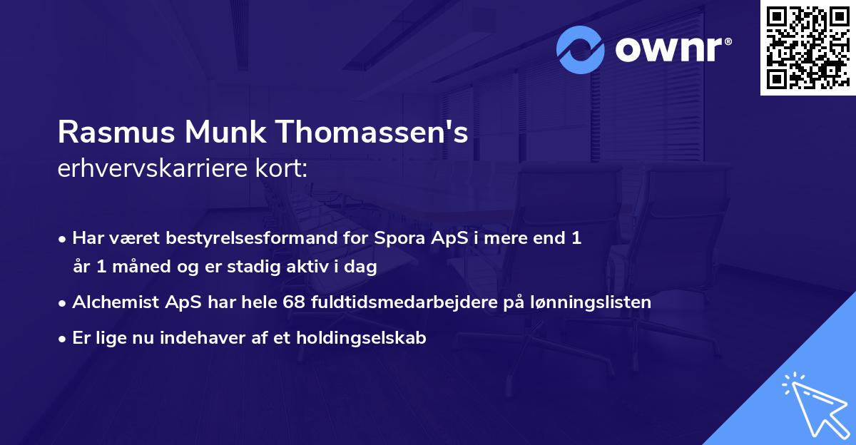 Rasmus Munk Thomassen's erhvervskarriere kort