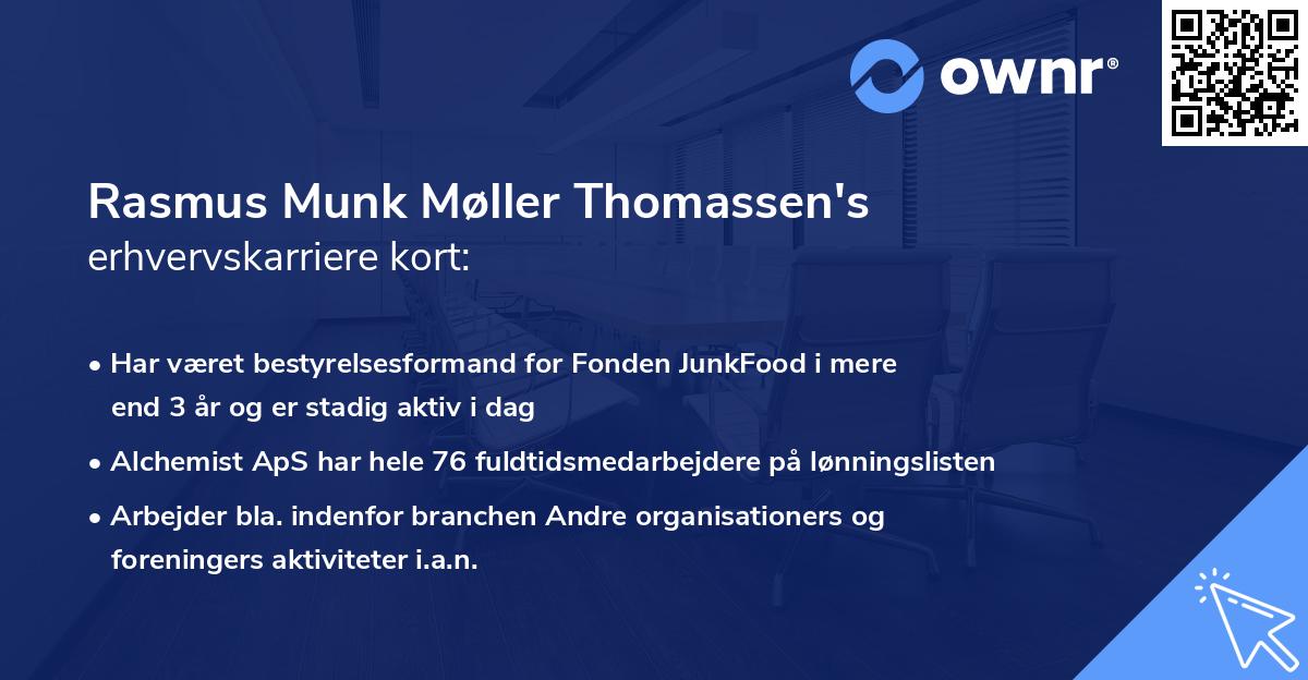 Rasmus Munk Møller Thomassen's erhvervskarriere kort
