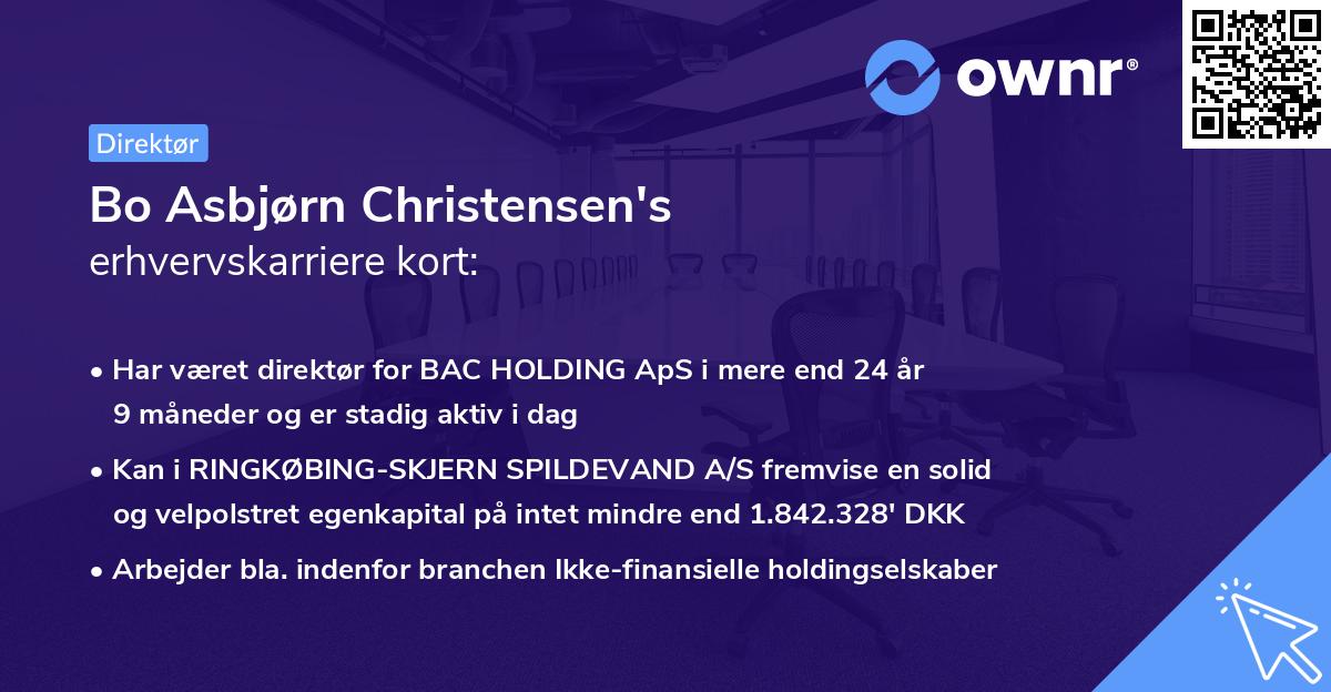 Bo Asbjørn Christensen's erhvervskarriere kort