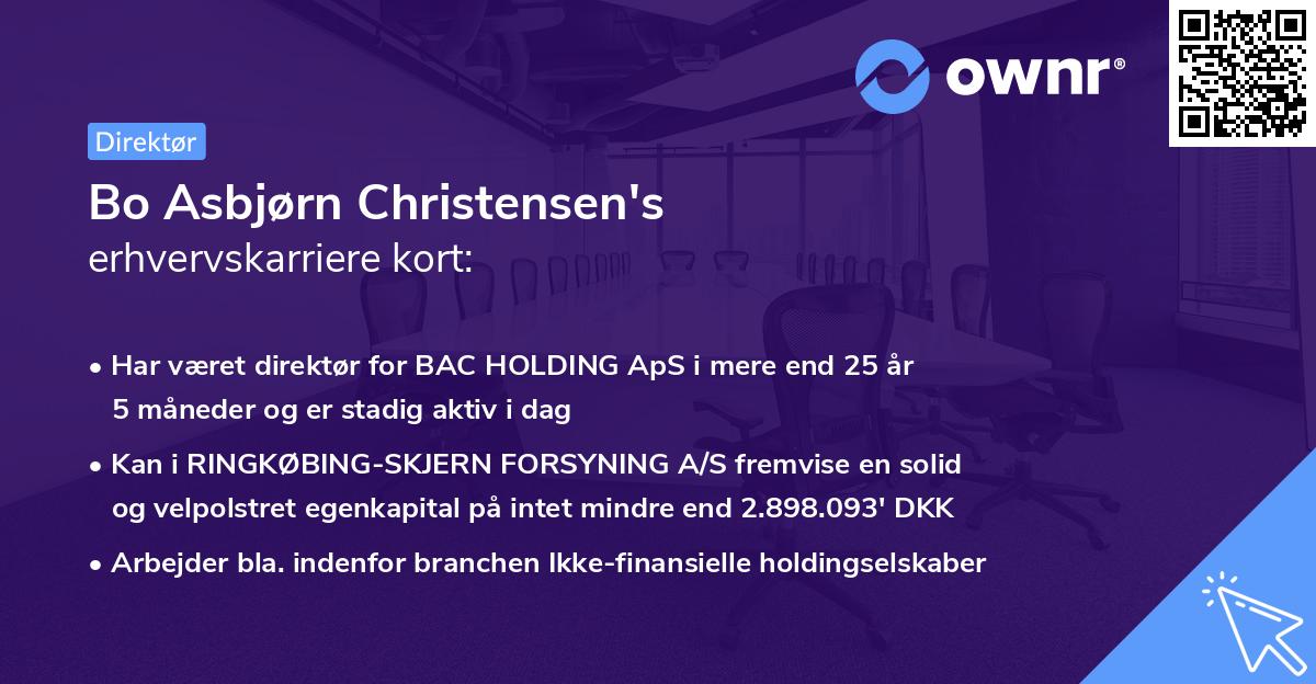 Bo Asbjørn Christensen's erhvervskarriere kort