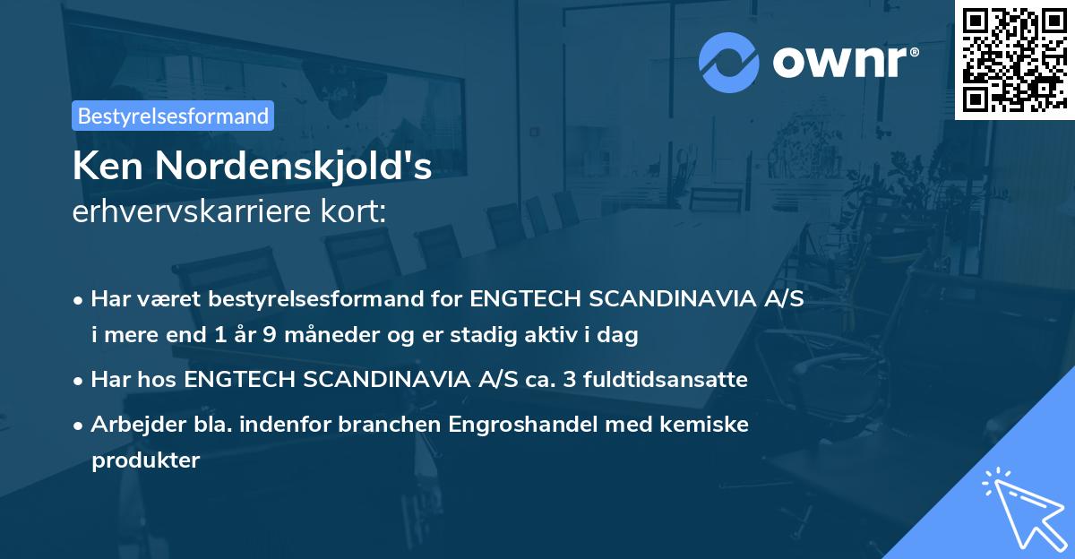 Ken Nordenskjold's erhvervskarriere kort