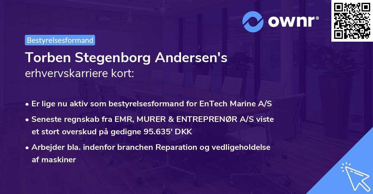 Torben Stegenborg Andersen's erhvervskarriere kort