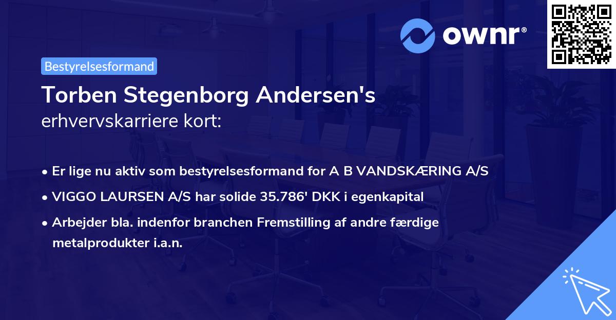 Torben Stegenborg Andersen's erhvervskarriere kort