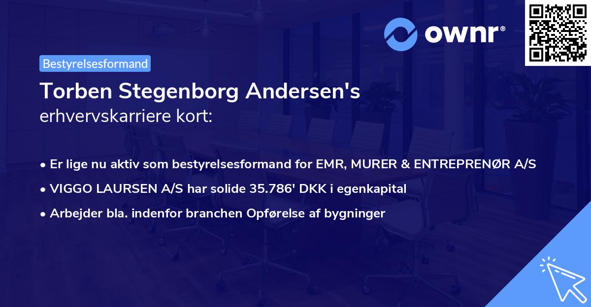 Torben Stegenborg Andersen's erhvervskarriere kort