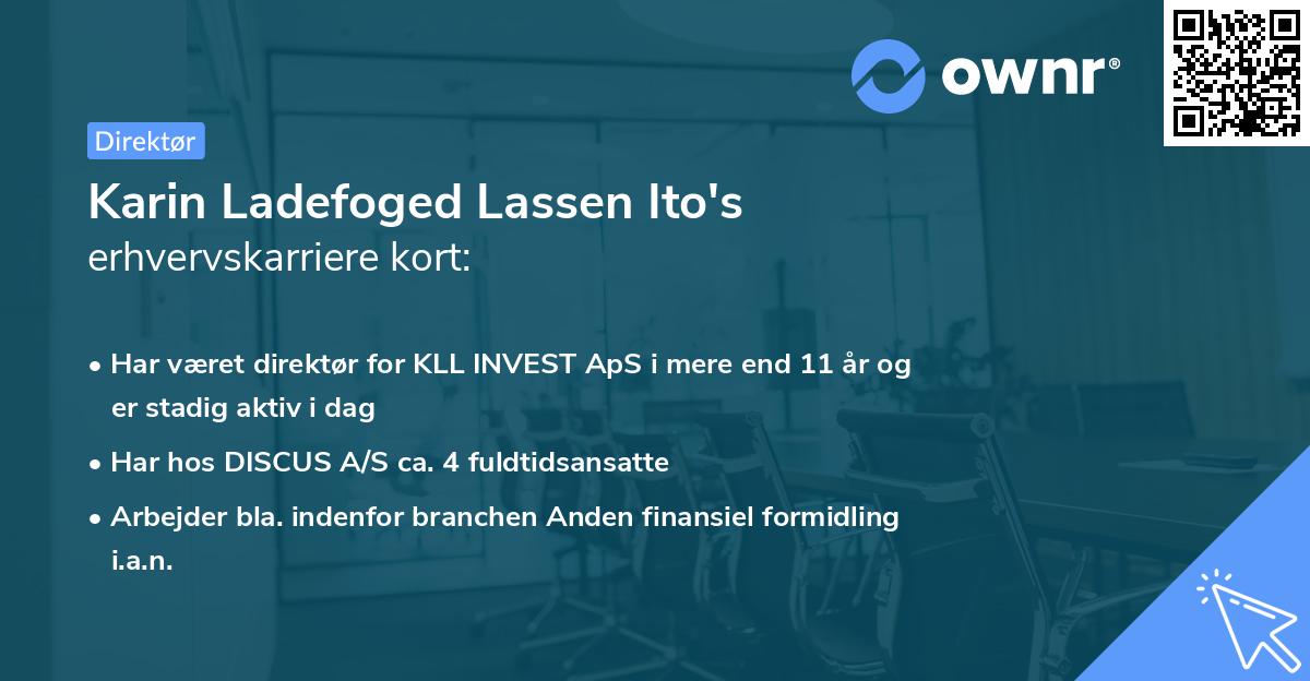 Karin Ladefoged Lassen Ito's erhvervskarriere kort