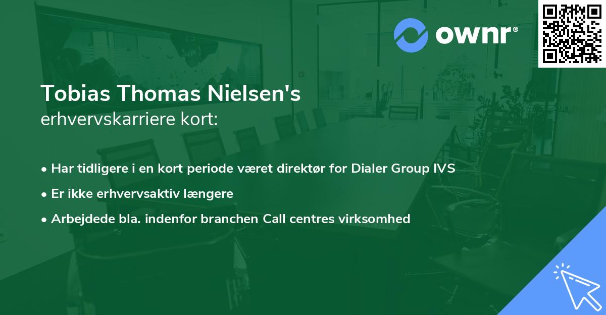 Tobias Thomas Nielsen's erhvervskarriere kort