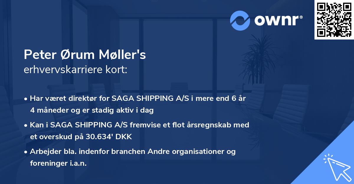Peter Ørum Møller's erhvervskarriere kort