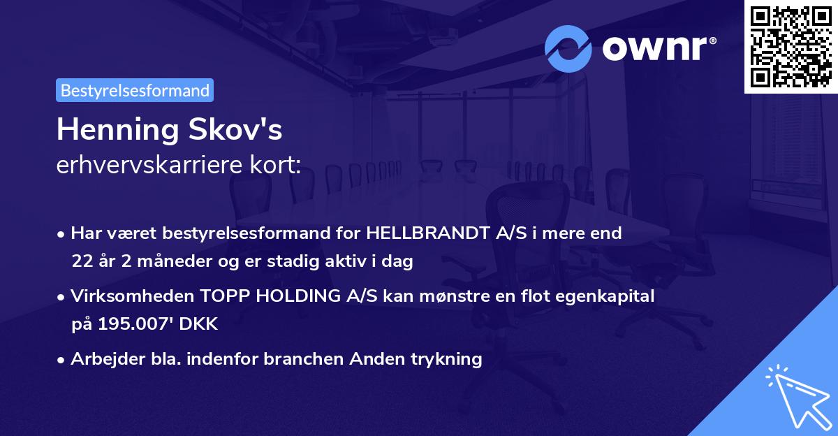 Henning Skov's erhvervskarriere kort