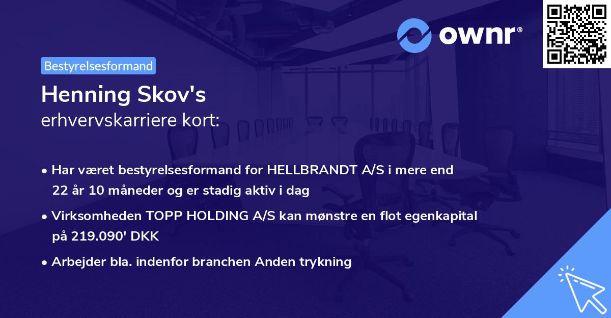 Henning Skov's erhvervskarriere kort
