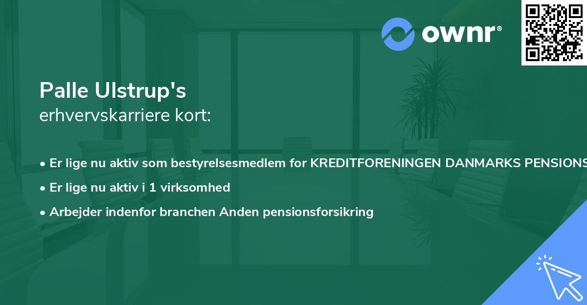 Palle Ulstrup's erhvervskarriere kort