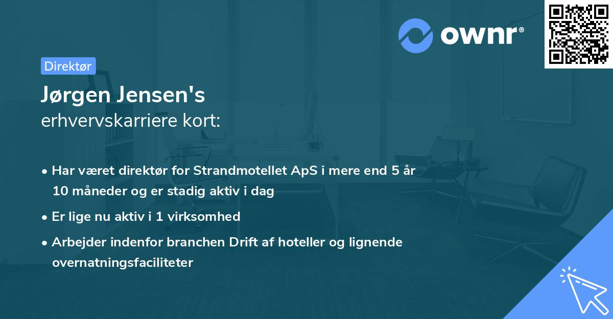 Jørgen Jensen's erhvervskarriere kort