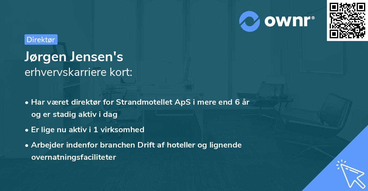 Jørgen Jensen's erhvervskarriere kort