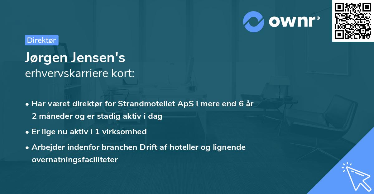 Jørgen Jensen's erhvervskarriere kort