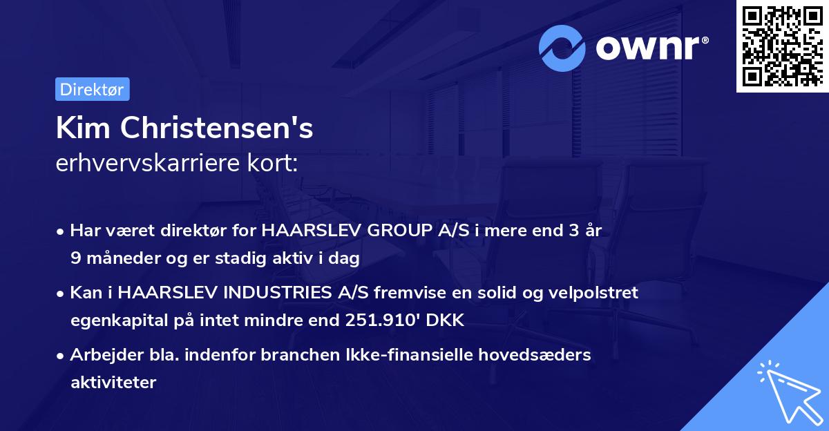 Kim Christensen's erhvervskarriere kort