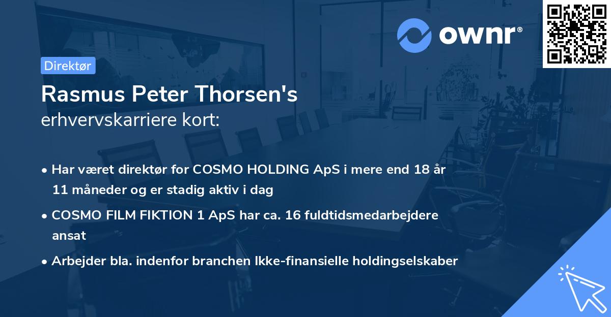 Rasmus Peter Thorsen's erhvervskarriere kort