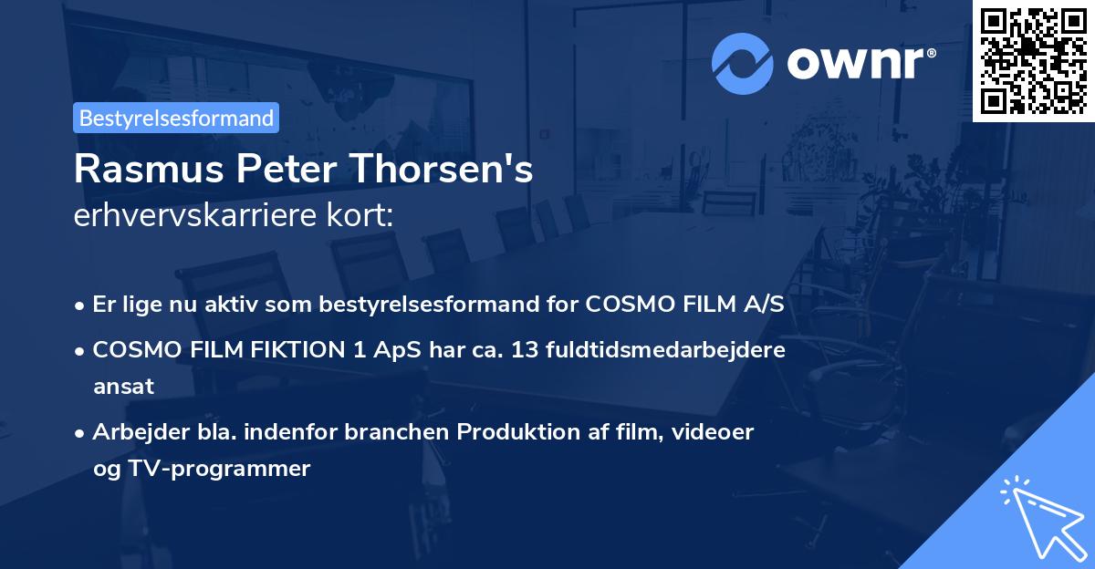 Rasmus Peter Thorsen's erhvervskarriere kort
