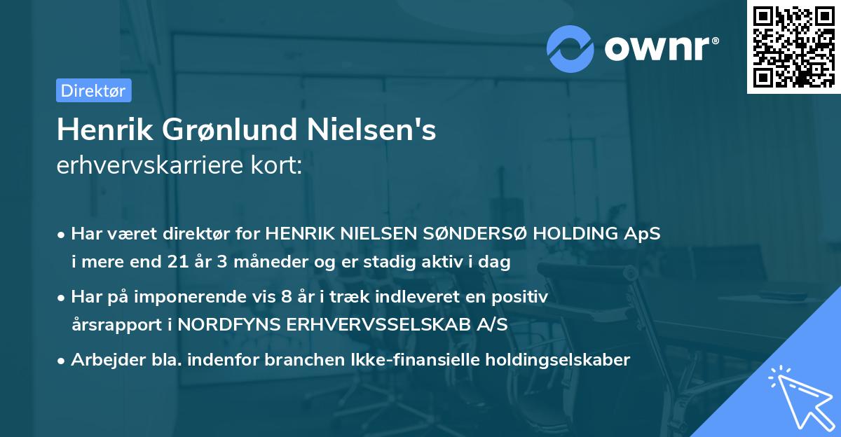 Henrik Grønlund Nielsen's erhvervskarriere kort