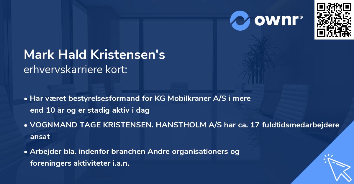 Mark Hald Kristensen's erhvervskarriere kort