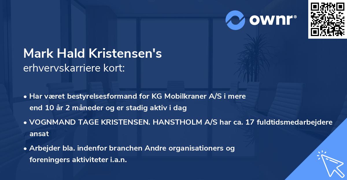 Mark Hald Kristensen's erhvervskarriere kort