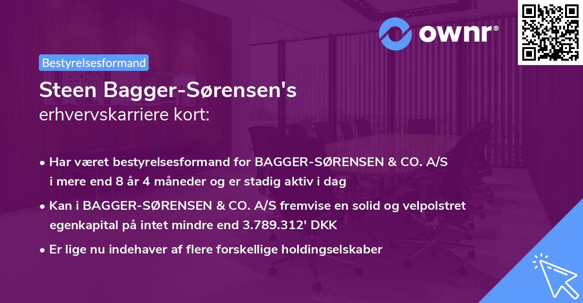 Steen Bagger-Sørensen's erhvervskarriere kort