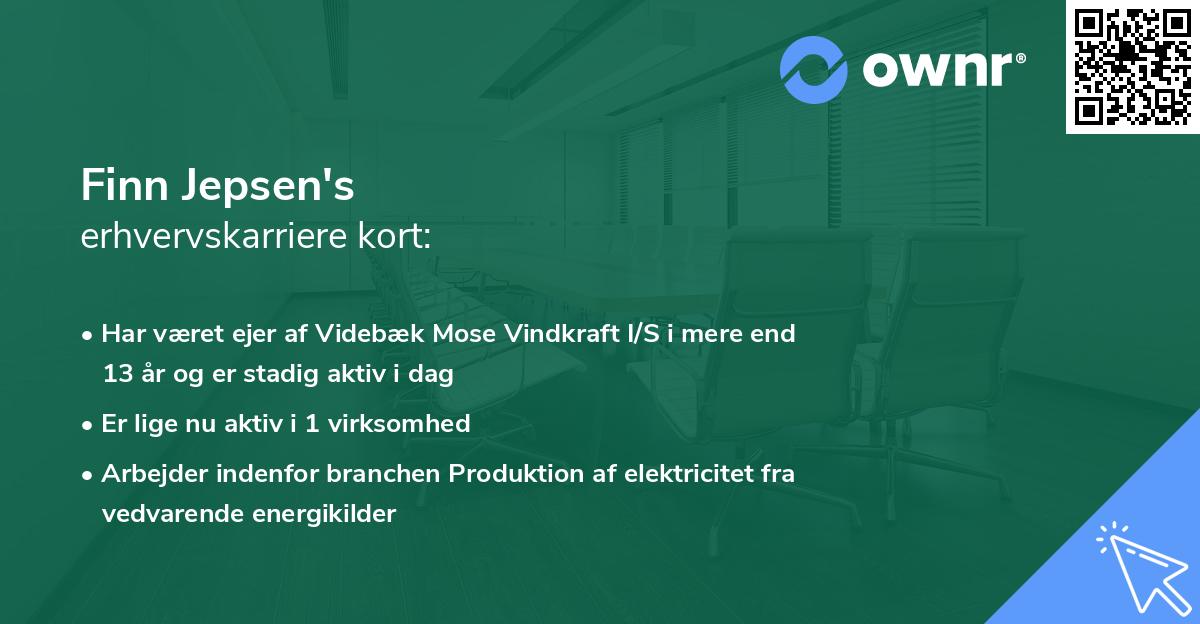 Finn Jepsen's erhvervskarriere kort