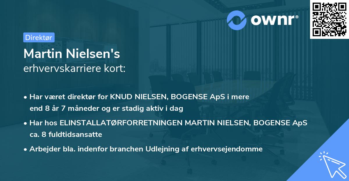Martin Nielsen's erhvervskarriere kort