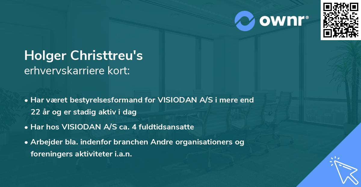 Holger Christtreu's erhvervskarriere kort