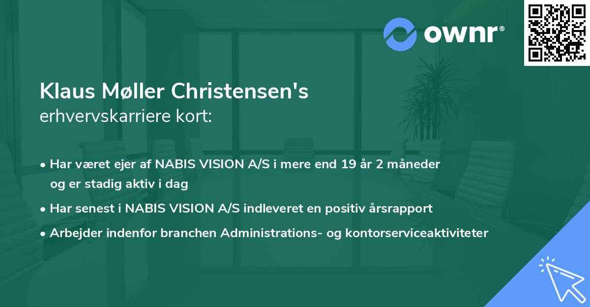 Klaus Møller Christensen's erhvervskarriere kort