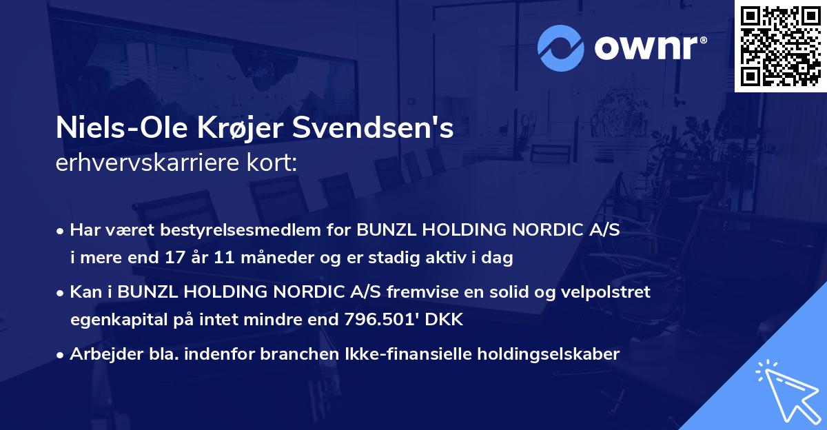 Niels-Ole Krøjer Svendsen's erhvervskarriere kort