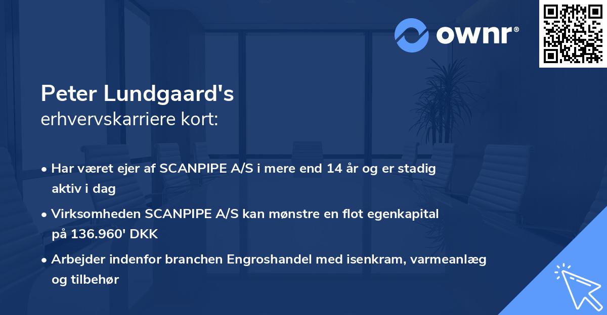 Peter Lundgaard's erhvervskarriere kort