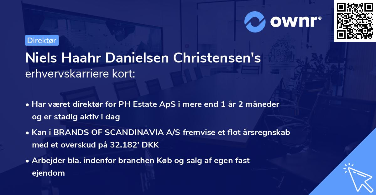 Niels Haahr Danielsen Christensen's erhvervskarriere kort