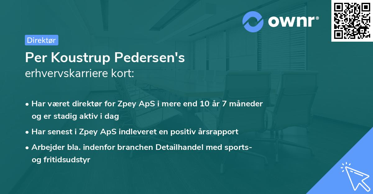 Per Koustrup Pedersen's erhvervskarriere kort