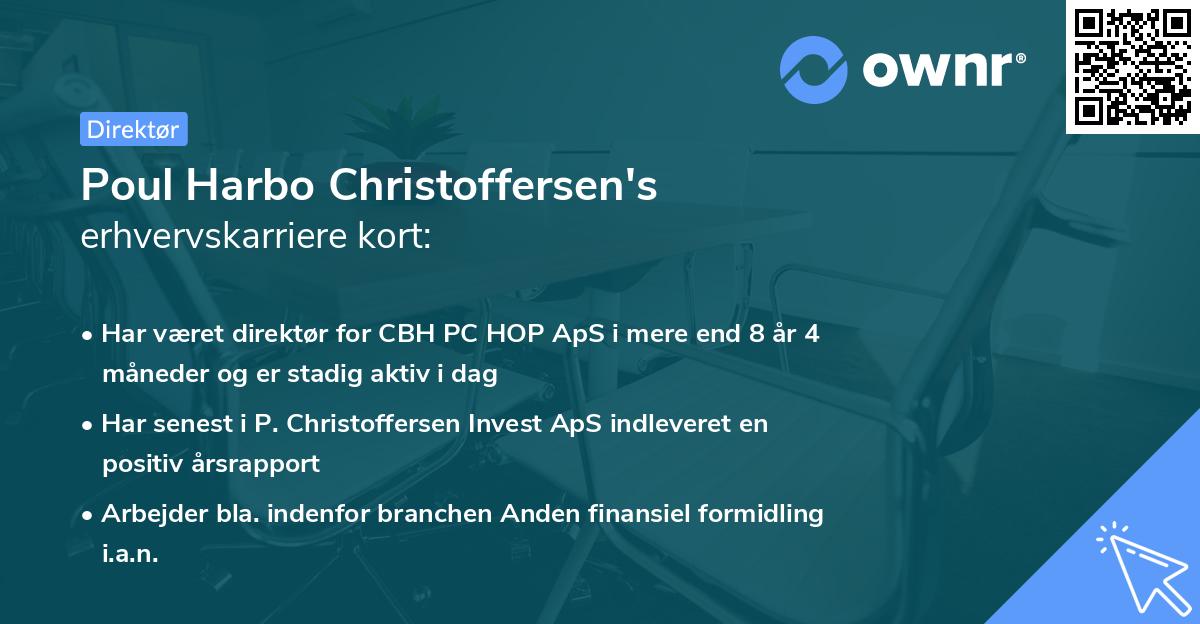 Poul Harbo Christoffersen's erhvervskarriere kort