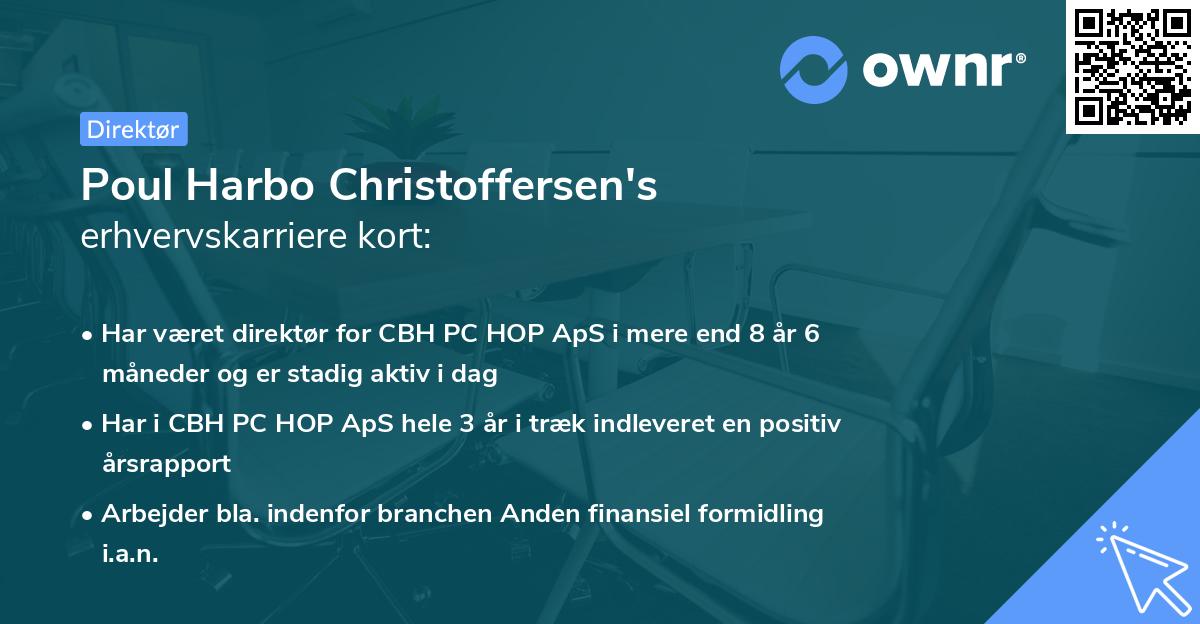 Poul Harbo Christoffersen's erhvervskarriere kort