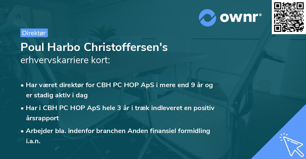 Poul Harbo Christoffersen's erhvervskarriere kort