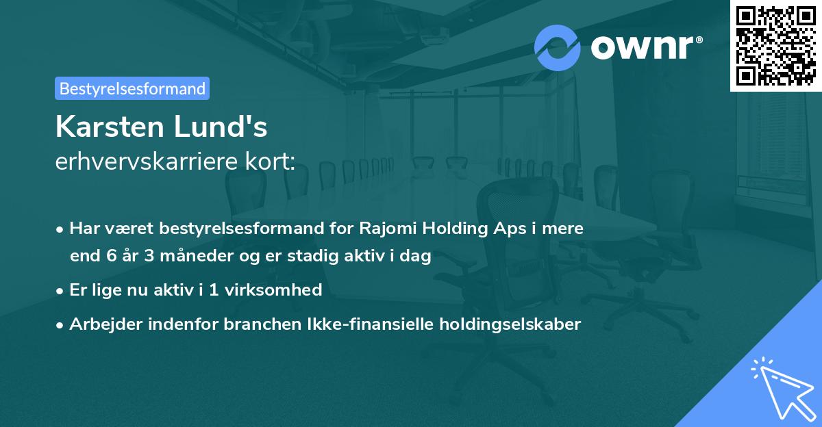 Karsten Lund's erhvervskarriere kort