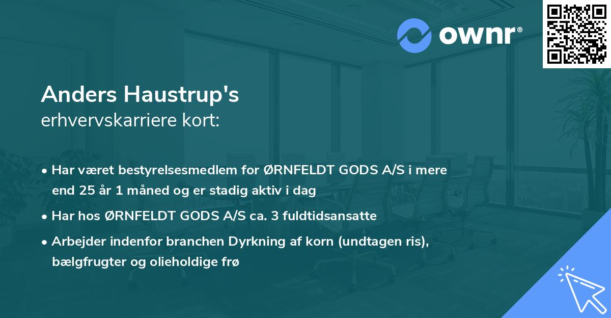 Anders Haustrup's erhvervskarriere kort