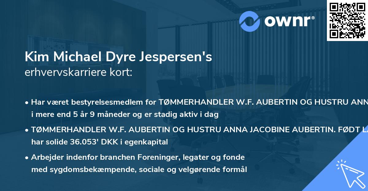 Kim Michael Dyre Jespersen's erhvervskarriere kort