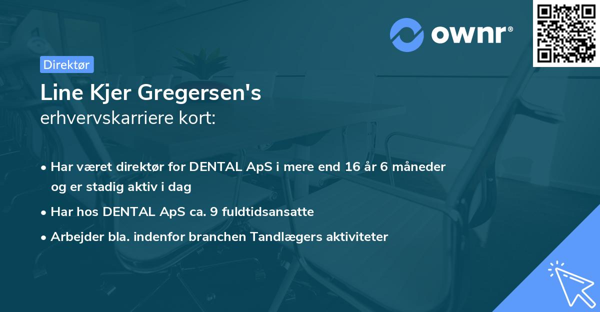 Line Kjer Gregersen's erhvervskarriere kort