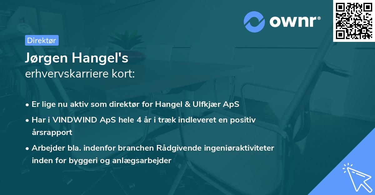 Jørgen Hangel's erhvervskarriere kort