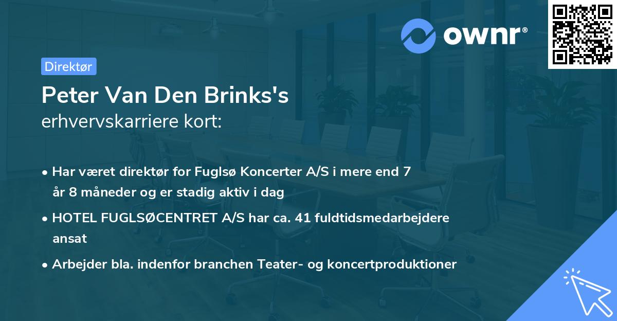 Peter Van Den Brinks's erhvervskarriere kort