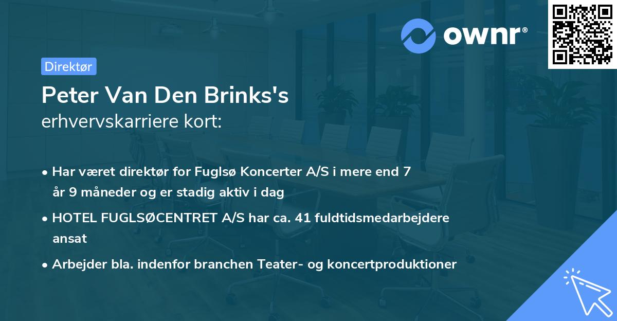 Peter Van Den Brinks's erhvervskarriere kort